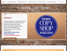 Tablet Screenshot of campuscopyshop.com
